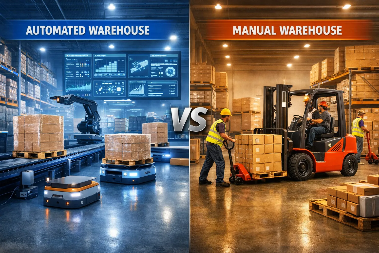 Warehouse Automation vs. Manual Operations: Cost and ROI Comparison